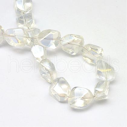 Electroplate Glass Beads Strands EGLA-Q066-06-1
