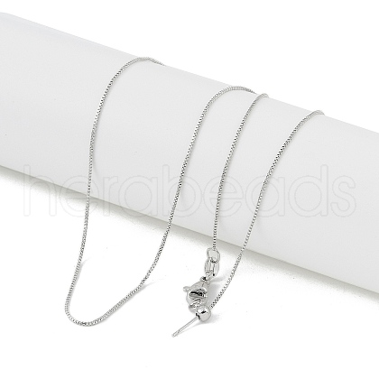 Brass Box Chin Necklaces for Women NJEW-U008-05P-1