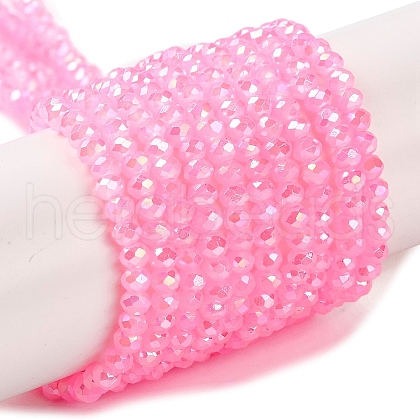 Baking Electroplate Glass Beads Strands X-DGLA-A039-J2MM-B09-1
