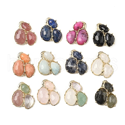 Natural Mixed Stone Links connectors G-E526-28-01-1