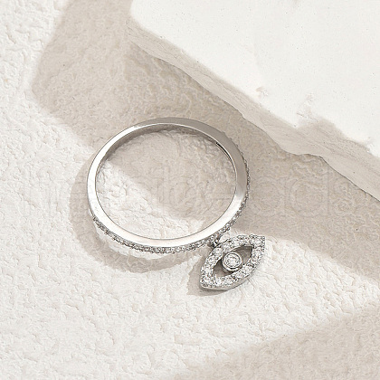 Brass Micro Pave Cubic Zirconia Finger Rings for Women NE7474-6-1