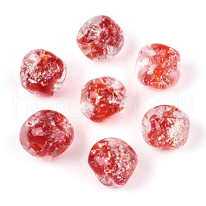 Handmade Foil Lampwork Beads FOIL-T007-01C-1
