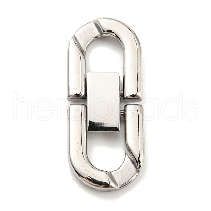 Non-Tarnish 304 Stainless Steel Fold Over Clasps STAS-D026-01B-P-1