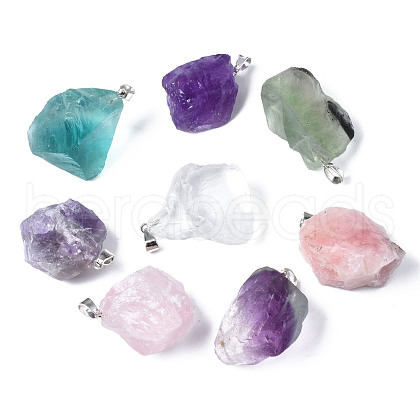 Natural Mixed Stone Pendants G-S299-126P-1