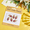 Beebeecraft 6Pcs Brass Micro Pave Clear Grade AAA Cubic Zirconia Pendants KK-BBC0015-32A-6