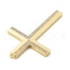 Brass Micro Pave Clear Cubic Zirconia Pendants KK-L228-01G-01-2