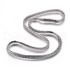 304 Stainless Steel Mesh Chain Necklaces NJEW-L161-01P-1
