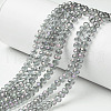 Electroplate Transparent Glass Beads Strands EGLA-A034-T2mm-G04-1