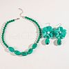 Flower Bohemian Style Acrylic with CCB Plastic Pendant Necklace & Dangle Earring FS-WGA3A51-01-5