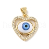Brass Micro Pave Cubic Zirconia Pendants KK-B059-43G-A-1
