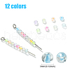 3432Pcs 12 Colors 8/0 Glow in the Dark Luminous Transparent Glass Round Seed Beads LUMI-CJ0001-01-2