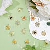 HOBBIESAY 36Pcs 6 Colors Cat Eye Pendants FIND-HY0002-83-4