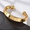 304 Stainless Steel Cuff Bangles BJEW-S161-02G-3