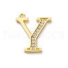 Rack Plating Brass Micro Pave Cubic Zirconia Pendant KK-H449-76G-14-1
