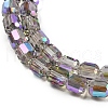 Electroplate Glass Beads Strands X-GLAA-G112-07G-3