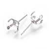 304 Stainless Steel Stud Earring Findings X-STAS-L219-03D-P-2