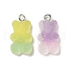 Gradient Color Translucent Resin Pendants RESI-C015-01P-2