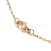Glass Beaded Rhombus Pendant Necklaces NJEW-MZ00072-03-5