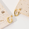 Oval Stainless Steel Stud Earrings RS0280-2