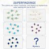 SUPERFINDINGS 60Pcs Frosted Natural & Synthetic Gemstone Charms FIND-FH0004-55-4