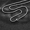 Non-Tarnish 304 Stainless Steel Box Chain Necklaces NJEW-O110-05I-P-1