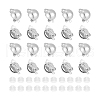 Unicraftale 30Pcs Half Round Brass Clip-on Earring Findings KK-UN0001-91P-1