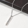 304 Stainless Steel Cubic Zirconia Pendant Necklaces NJEW-P167-24P-4