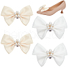   2 Pairs 2 Colors Polyester Bowknot Bridal Shoe Decoration DIY-PH0020-72-1