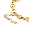 Natural Shell Interlocking Ring Link Bracelet BJEW-P273-02G-4