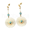 Brass Micro Pave Clear Cubic Zirconia Stud Earrings EJEW-Z083-05G-4