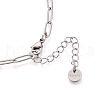 304 Stainless Steel Paperclip Chain Necklace NJEW-D045-14P-01-2