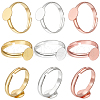 Beebeecraft 60Pcs 3 Colors Adjustable Brass Finger Rings Components KK-BBC0005-39-1
