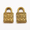 Tibetan Style Alloy Padlock Charms GLF0090Y-NF-2