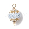 Seed Beads Loom Round Link Connector Charms PALLOY-MZ00377-05-1