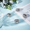 DELORIGIN 4Pcs 4 Styles Alloy Snap Rings for Women Men RJEW-DR0001-03A-5