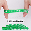 Word Star Student Silicone Cord Bracelet Wristband BJEW-WH0018-49D-6