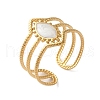 304 Stainless Steel Enamel Cuff Rings RJEW-M171-32G-5