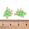 Christmas Theme Brass Micro Pave Cubic Zirconia Pendants KK-L228-30B-G-3