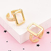 Brass Cuff Rings for Men Women KK-T074-27G-1