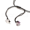 Natural Fluorite Chips Braided Bead Bracelet BJEW-JB08019-07-5