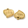 Valentine's Day 304 Stainless Steel Charms STAS-P356-31G-2