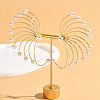 Alloy Imitation Pearl Stud Earrings FS-WG5D096-01-3