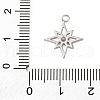 Brass Pave Clear Cubic Zirconia Pendants KK-V016-19P-3