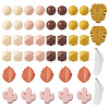 Beadthoven 12 Style Food Grade Eco-Friendly Silicone Focal Beads SIL-BT0001-07-2