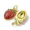Rack Plating Brass Micro Pave Cubic Zirconia Pendants KK-A200-06G-2