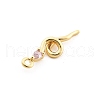 Brass Micro Pave Cubic Zirconia Pendants KK-M321-01E-G04-2