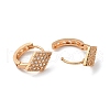 Brass Hoop Earrings with Glass EJEW-K256-100KCG-2