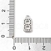 Brass Micro Pave Clear Cubic Zirconia Pendants ZIRC-I067-02I-3