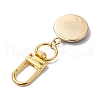 Flat Round with Evil Eye 304 Stainless Steel & Resin Pendant Decorations HJEW-JM01946-02-4