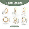 Kissitty 3 Pairs 3 Style Natural Pearl Beaded Hoop Earrings for Girl Women EJEW-KS0001-02-11